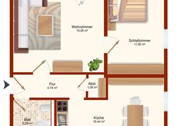 Freundliche 2 Zimmer-Wohnung in ruhiger Lage